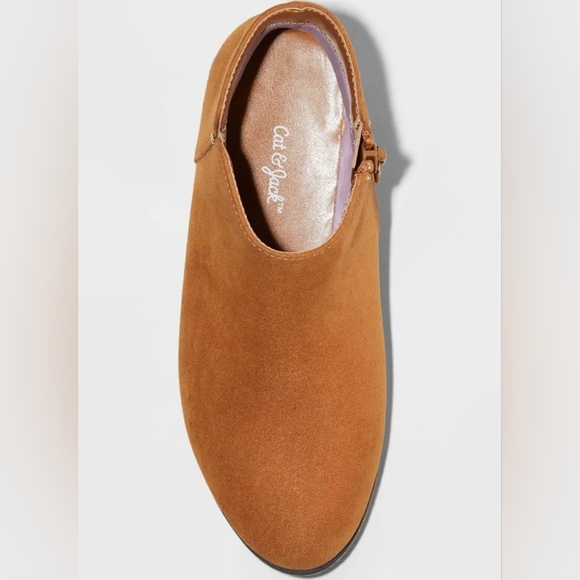 Cat & Jack Girls Opal Cognac Zipper Boots Fall Autumn Brown Booties NWT - Picture 3 of 4
